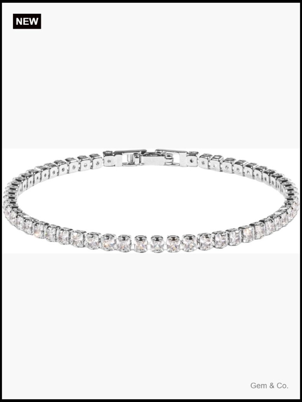 Princess Cut CZ Tennis Bracelet Dainty Cubic Zirconia Silver Jewelry Gift for